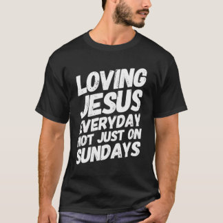 Ik hou van Jezus met positieve religieuze boodscha T-shirt