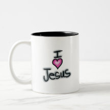 Ik hou van Jezus met Roze Hart 