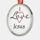 Ik hou van Jezus Ornament (Links)