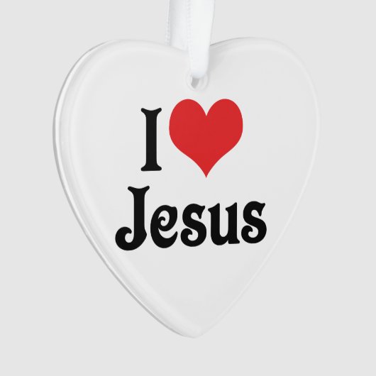 Ik hou van Jezus Ornament (voorkant)