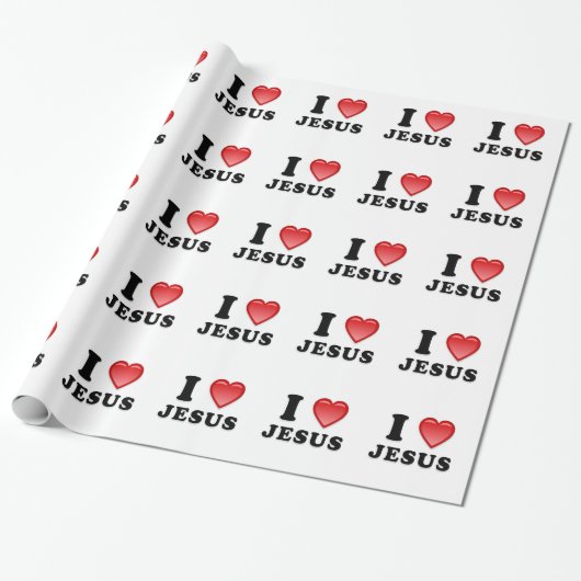 Ik hou van Jezus.png Cadeaupapier (Uitgerold)