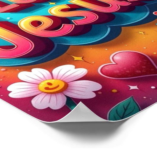 Ik hou van Jezus Poster (Hoek)