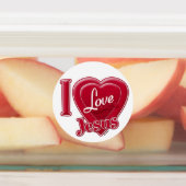 Ik hou van Jezus Rode Hart Labels (Aangebracht)
