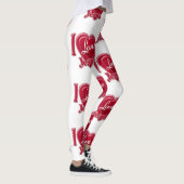 Ik hou van Jezus Rode Hart Leggings (Rechts)