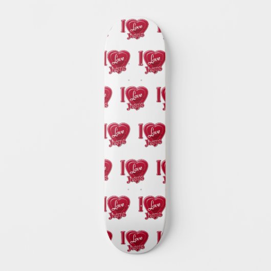 Ik hou van Jezus Rode Hart Persoonlijk Skateboard (Voorkant)