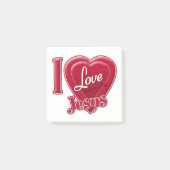 Ik hou van Jezus Rode Hart Post-it® Notes (Voorkant)