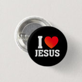 Ik hou van Jezus Ronde Button 3,2 Cm (Voorkant /achterkant)