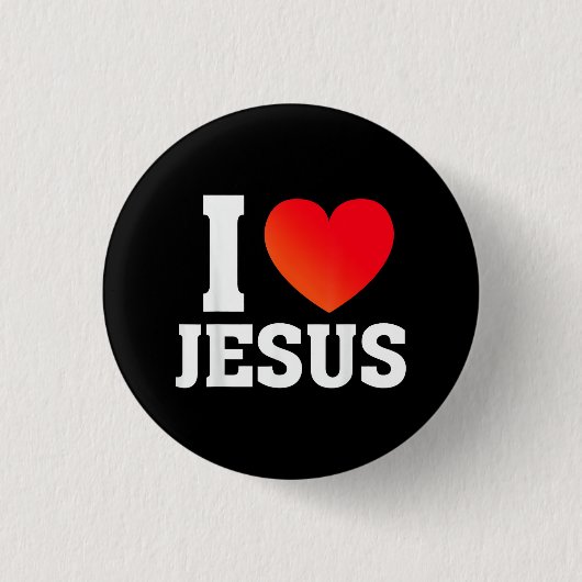 Ik hou van Jezus Ronde Button 3,2 Cm (Voorkant)
