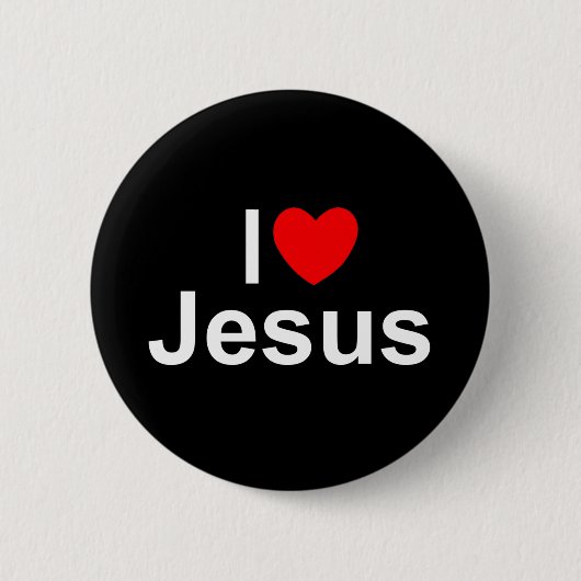 Ik hou van Jezus Ronde Button 5,7 Cm (Voorkant)