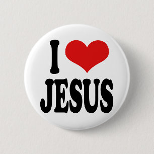 Ik hou van Jezus Ronde Button 5,7 Cm