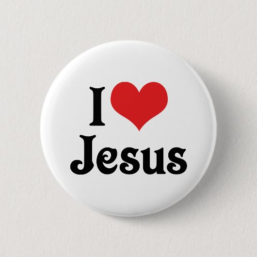 Ik hou van Jezus Ronde Button 5,7 Cm (Voorkant)