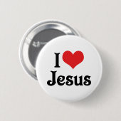 Ik hou van Jezus Ronde Button 5,7 Cm (Voorkant /achterkant)