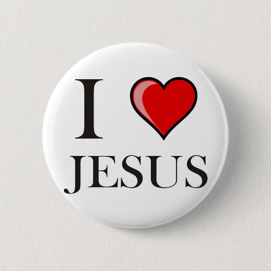 Ik hou van Jezus Ronde Button 5,7 Cm (Voorkant)