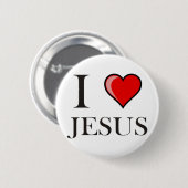 Ik hou van Jezus Ronde Button 5,7 Cm (Voorkant /achterkant)