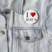 Ik hou van Jezus Ronde Button 5,7 Cm (In situ)
