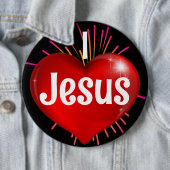 Ik hou van Jezus Ronde Button 6,0 Cm (In situ)