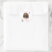 Ik hou van Jezus Ronde Sticker (Tas)