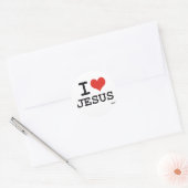 Ik hou van Jezus Ronde Sticker (Envelop)