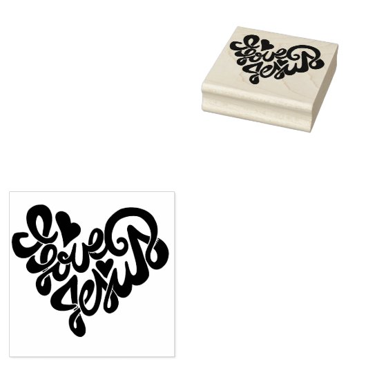 Ik hou van Jezus Rubberstempel (Gestempeld)