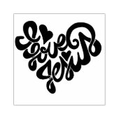 Ik hou van Jezus Rubberstempel (Afrduk)