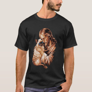 Ik hou van Jezus & Siamese Kat Grappige Christelij T-shirt