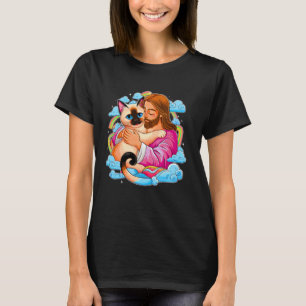 Ik hou van Jezus & Siamese Kat Grappige Christelij T-shirt