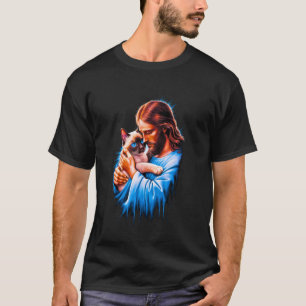 Ik hou van Jezus & Siamese Kat Grappige Christelij T-shirt