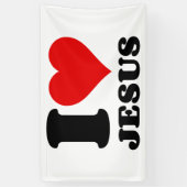 Ik hou van Jezus Spandoek (Verticaal)