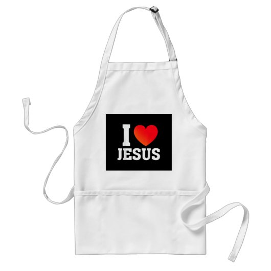 Ik hou van Jezus Standaard Schort (Voorkant)