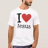 ❤️ Ik hou van Jezus  T-shirt (Voorkant)