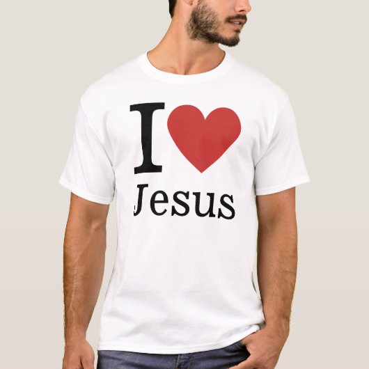 ❤️ Ik hou van Jezus  T-shirt (Voorkant)