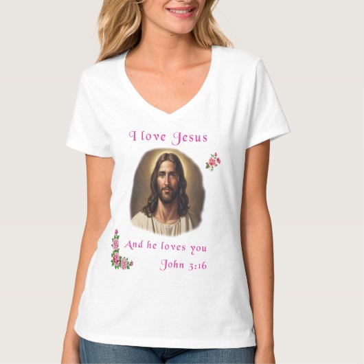 Ik hou van Jezus T-shirt (Voorkant)