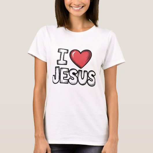 Ik hou van Jezus T-shirt (Voorkant)