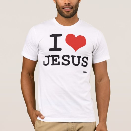 Ik hou van Jezus T-shirt (Voorkant)