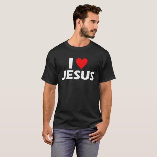 Ik hou van Jezus T-shirt (Voorkant volledig)