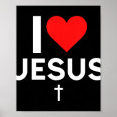 Ik hou van Jezus T-Shirt. Ben je een patriottische Poster (Voorkant)