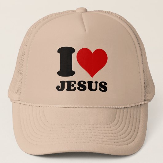ik hou van Jezus Trucker Pet (Voorkant)