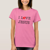 'Ik hou van Jezus' Vrouwen Basis T-Shirt (Voorkant)