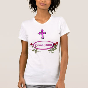 Ik hou van Jezus vrouwen kleding T-shirt