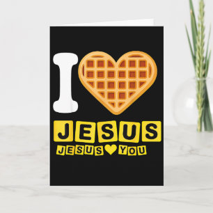Ik hou van Jezus wafel hart Kaart