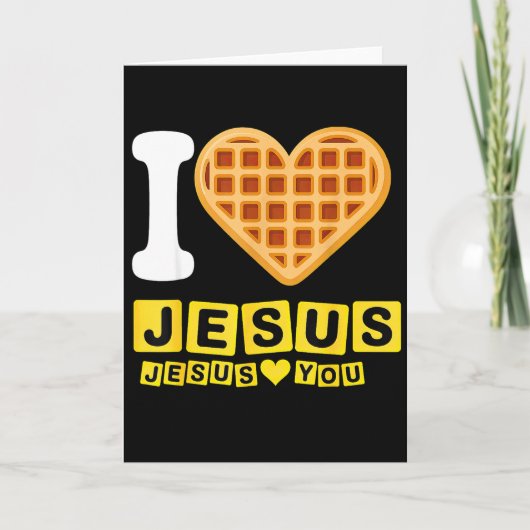 Ik hou van Jezus wafel hart Kaart (Voorkant)