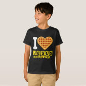 Ik hou van Jezus Wafelhart T-shirt (Voorkant volledig)