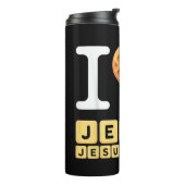 Ik Hou van Jezus Wafelhoofd Thermosbeker (Gedraaid links)