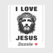 Ik hou van Jezus (zwart) Sticker (Vel)