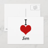 Ik hou van Jim Briefkaart (Voorkant / Achterkant)
