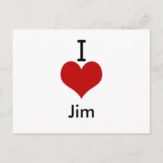 Ik hou van Jim Briefkaart (Voorkant)