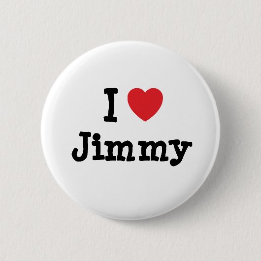 Ik hou van Jimmy hartmaatgepersonaliseerd Ronde Button 5,7 Cm (Voorkant)