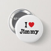 Ik hou van Jimmy hartmaatgepersonaliseerd Ronde Button 5,7 Cm (Voorkant /achterkant)