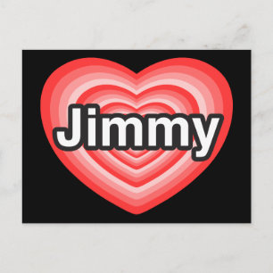 Ik hou van Jimmy. Ik hou van je Jimmy. Hart Briefkaart