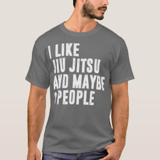 Ik hou van jiu jitsu en misschien 3 mensen Brazili T-shirt